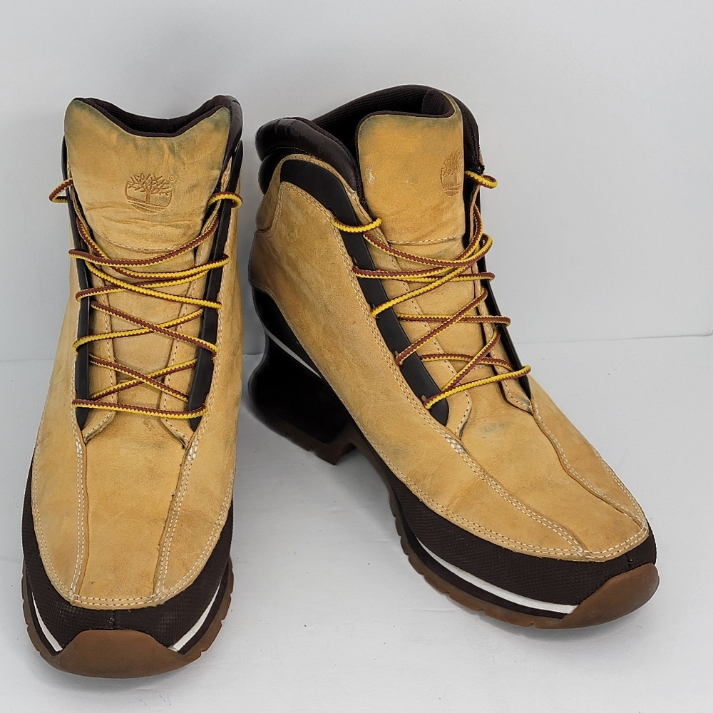 Timberland Wheat Brown Leather‎ Wedge SIZE 9M  #1629
